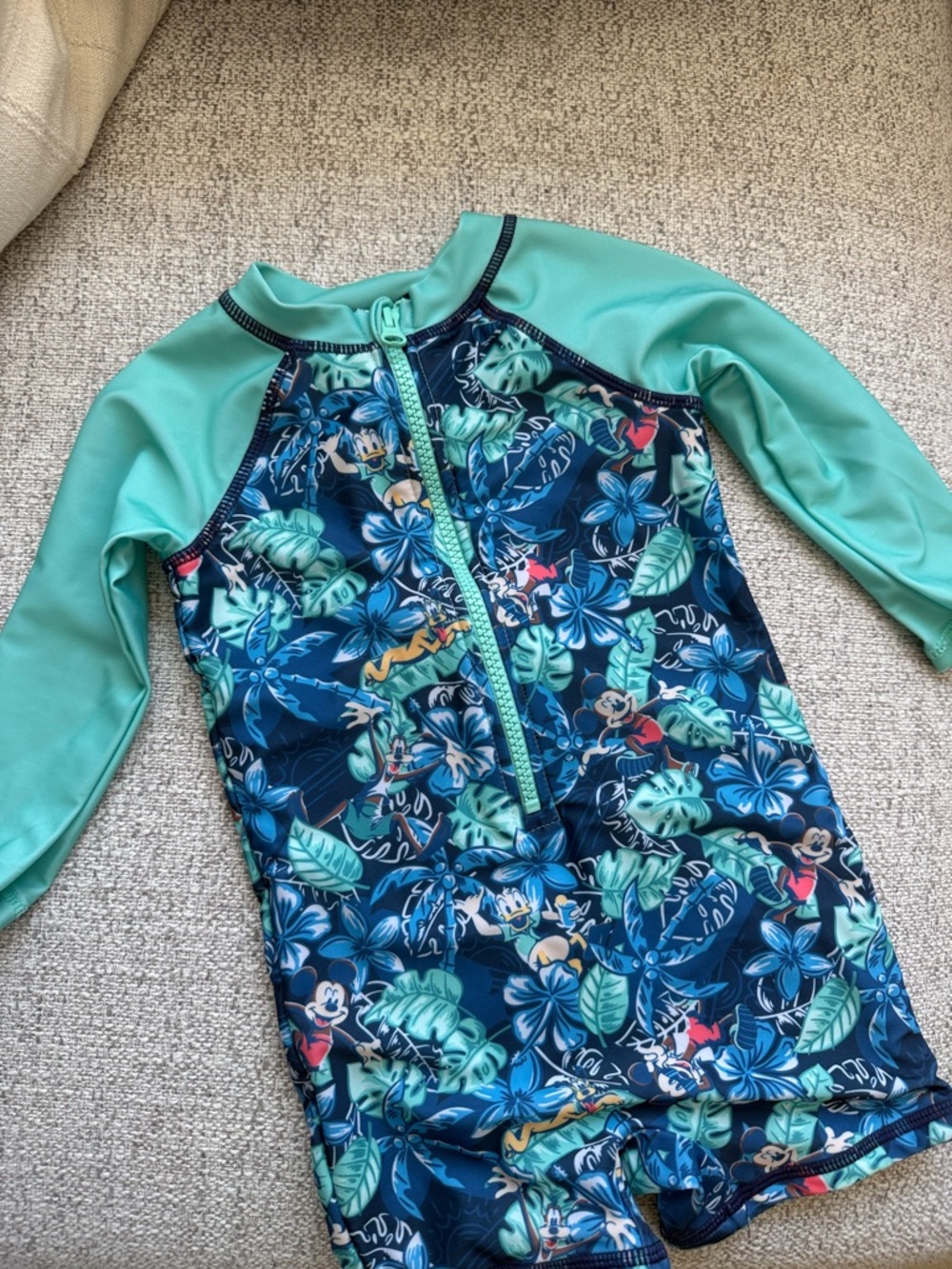 Disney Baby Swim Trunk Rash Guard size 12-18m